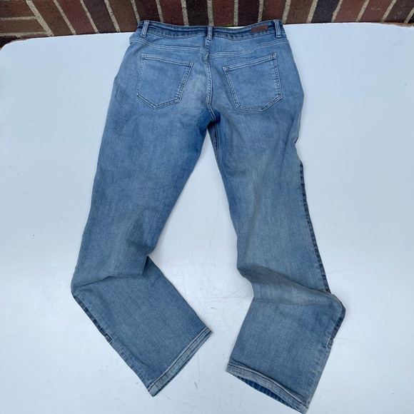 Boden Two Tone Straight Leg Jeans Size 10 Long - Picture 3 of 6